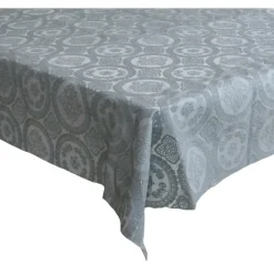 Bellatio design Tafelzeil - grijs - patroon - 140 x 220 cm