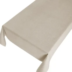 Bellatio design Tafelzeil - taupe - linnen look - 140 x 245 cm