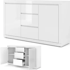 BELLO BIANCO III dressoir 150 cm wit mat / glanzend