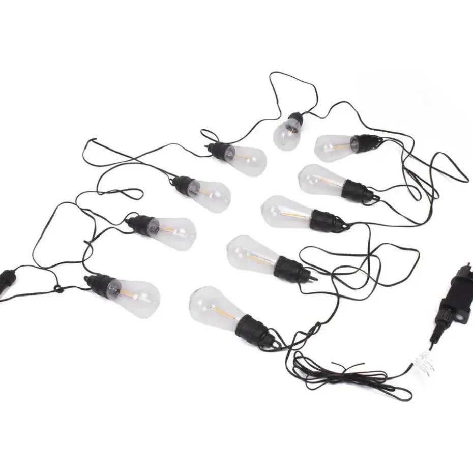 Benson Lichtsnoer - LED - 10 lampen - 700 cm - warm wit - timer