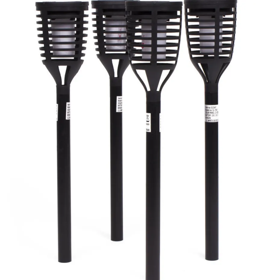 Benson Tuinfakkels - 4x stuks - solar - vlameffect - 41 cm