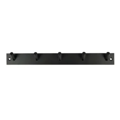 Benson Wand kapstok - 5 haken - RVS - 32 cm - ruimtebesparend