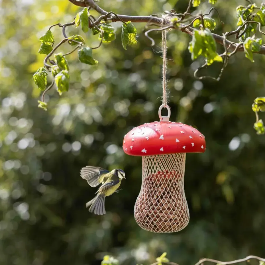 Best for Birds Voedersilo noten Fungi - PVC/ijzer - 13 x 18 cm