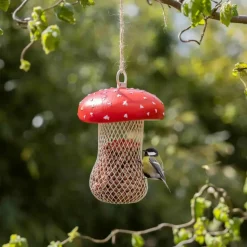 Best for Birds Voedersilo noten Fungi - PVC/ijzer - 13 x 18 cm