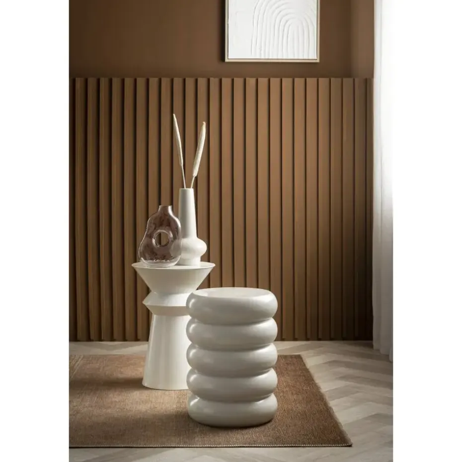 Bijzettafel Barbella - beige - 45xØ33 cm