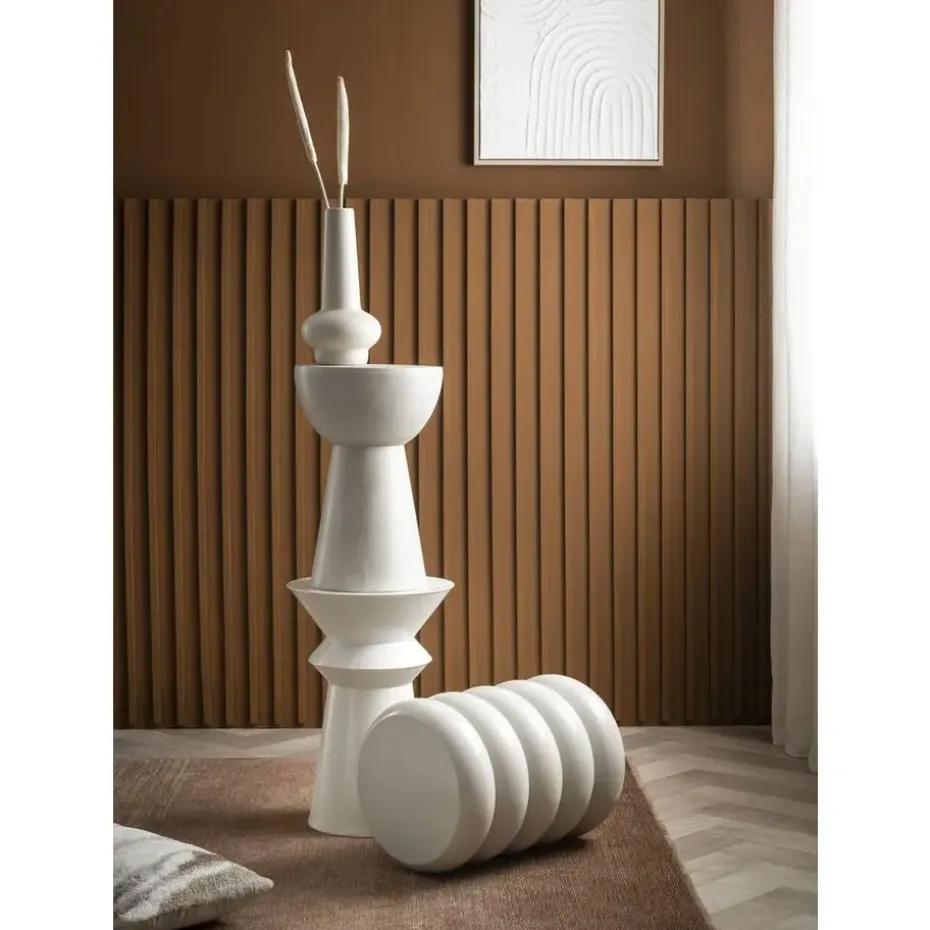 Bijzettafel Barbella - beige - 45xØ33 cm