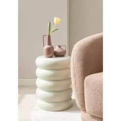 Bijzettafel Barbella - beige - 45xØ33 cm