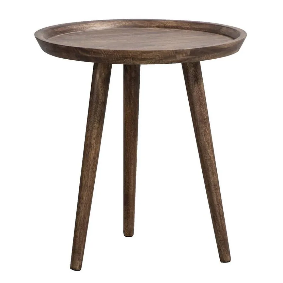 Bijzettafel Basel - walnoot - 48xØ45 cm