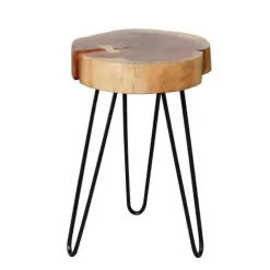 Bijzettafel Boomstam Arbor acaciahout - 32x32x45 cm - Hout - Bruin