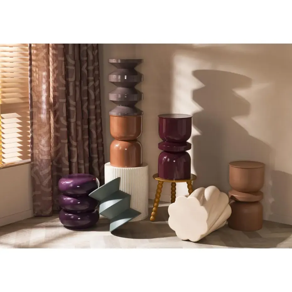 Bijzettafel Madrid - taupe - 49xØ31 cm