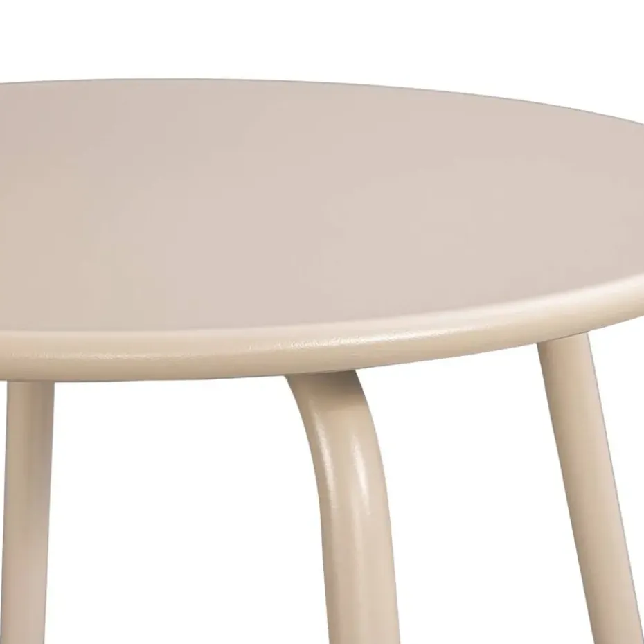 Bijzettafel Montreal - zand/metaal - 45xØ45 cm