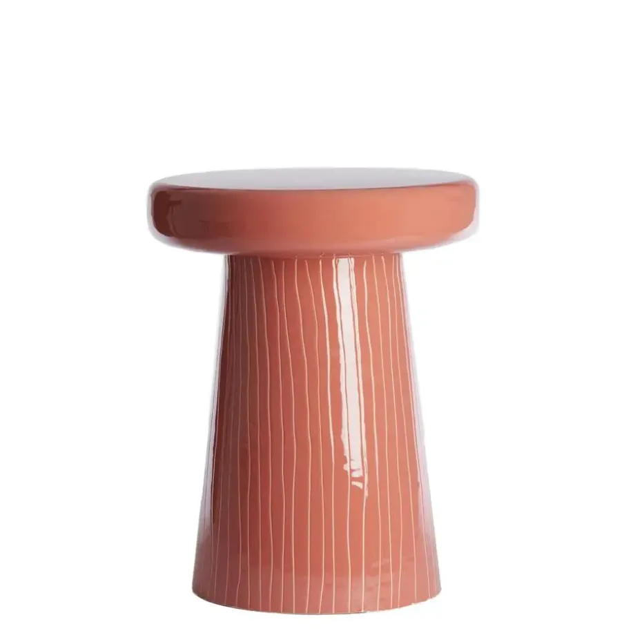 Bijzettafel Nunoa - Lichtrood - Ø41cm