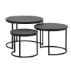 Bijzettafels Noxy - mangohout - set van 3