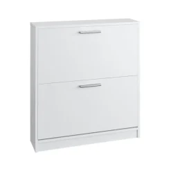 Bill - Schoenenkast met 2 kleppen in wit
