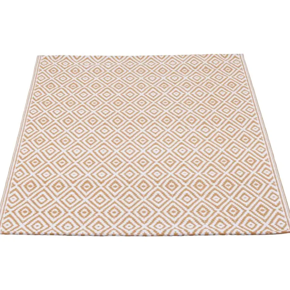 Binnen/buitenvloerkleed Diamond - terra - 90x150 cm