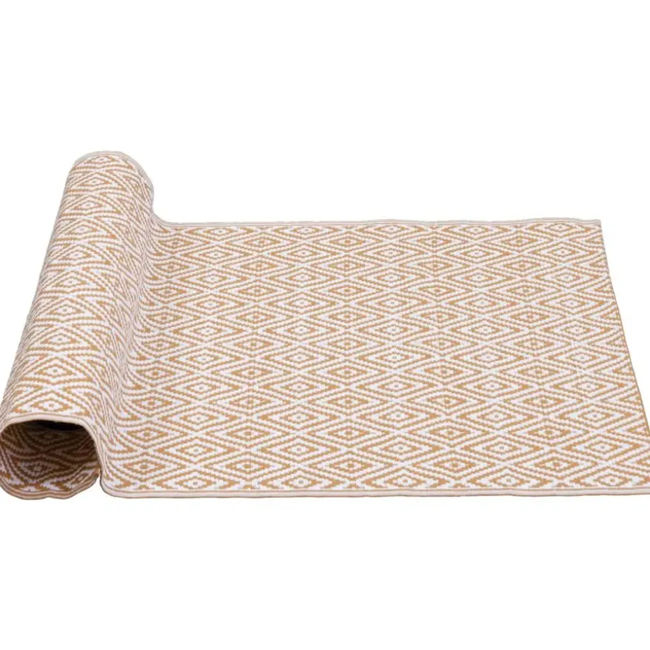 Binnen/buitenvloerkleed Diamond - terra - 90x150 cm