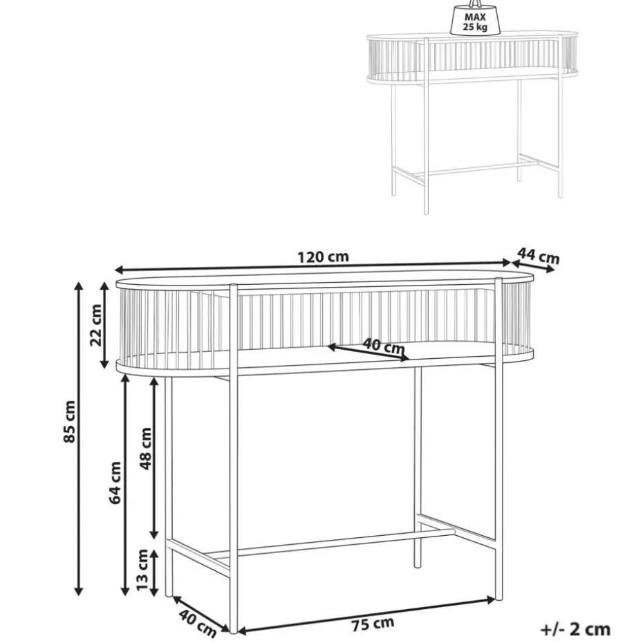 BIRSON - Consoletafel - Zwart - MDF
