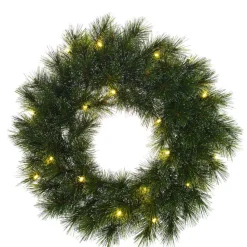 Black Box Trees Glendon Kerstkrans met LED Verlichting - Ø60cm - Groen