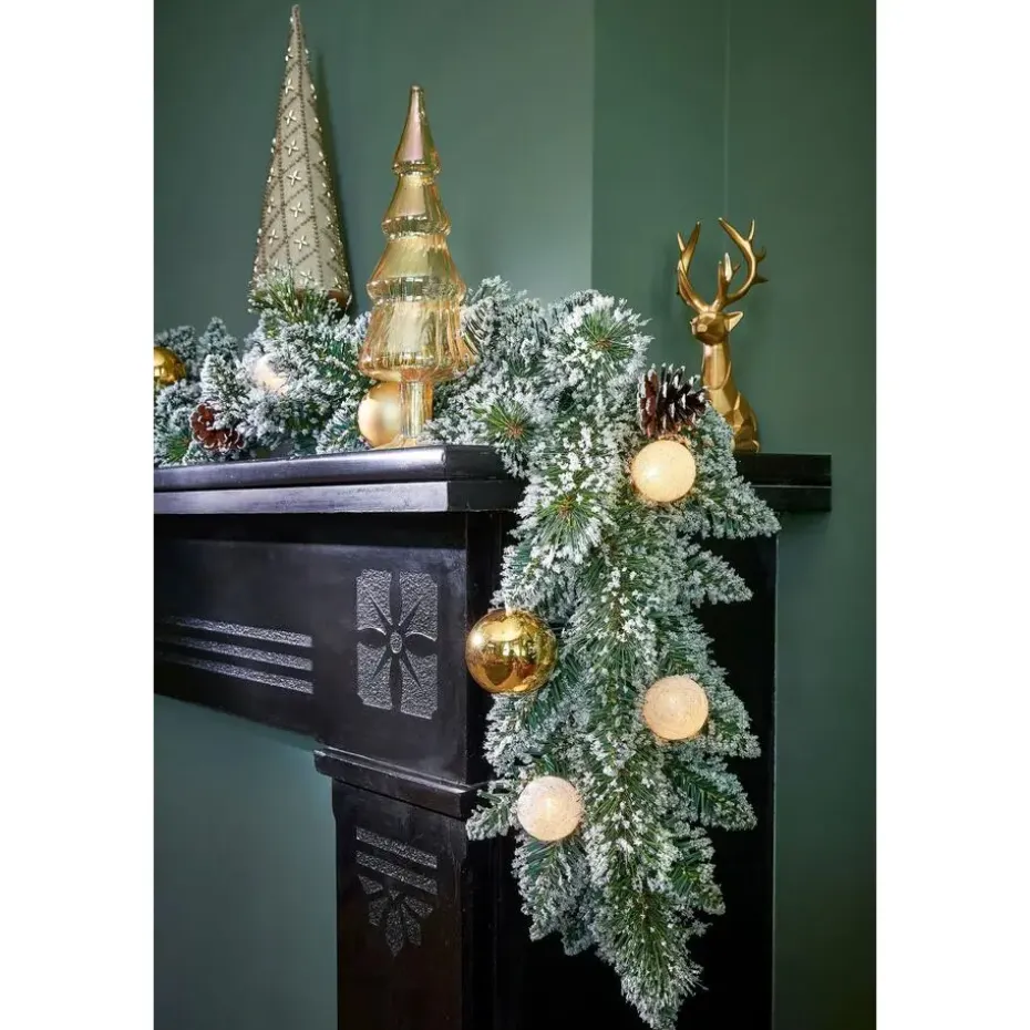 Black Box Trees Kaprun Guirlande met Verlichting - L270 x Ø25 cm - Goud