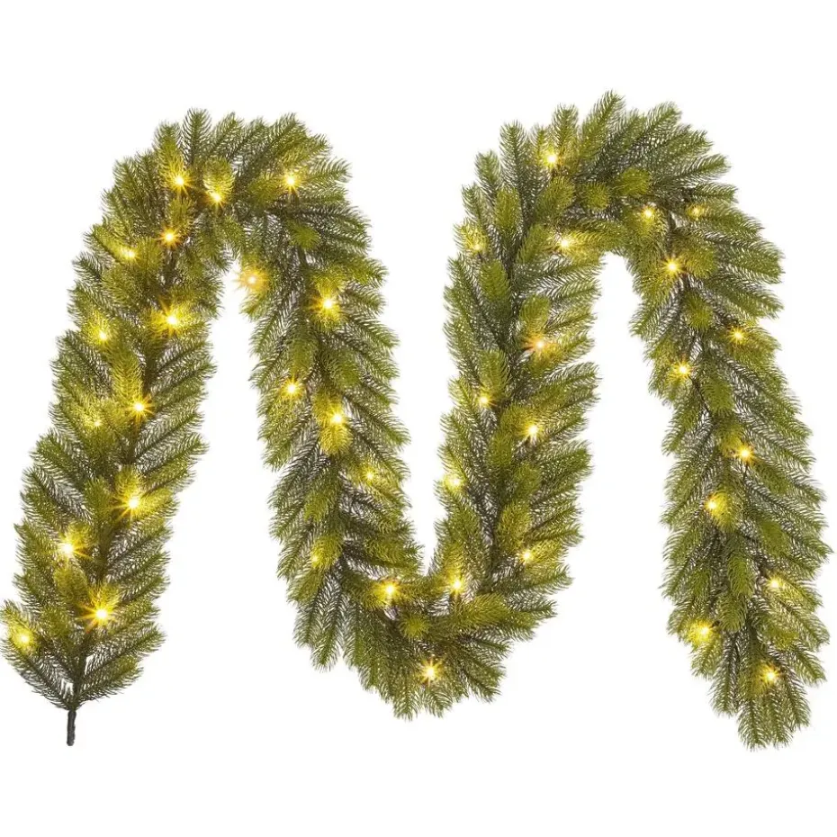 Black Box Trees Nagoya Guirlande met Verlichting - L270 x Ø20 cm - Groen