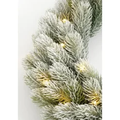 Black Box Trees Nagoya Kerstkrans met Verlichting - H12 x Ø60 cm - Groen