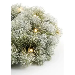Black Box Trees Nagoya Kerstkrans met Verlichting - H12 x Ø45 cm - Groen