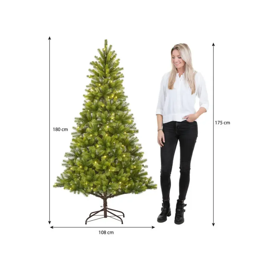Black Box Trees Nagoya Kunstkerstboom met Verlichting - H180 x Ø108 cm