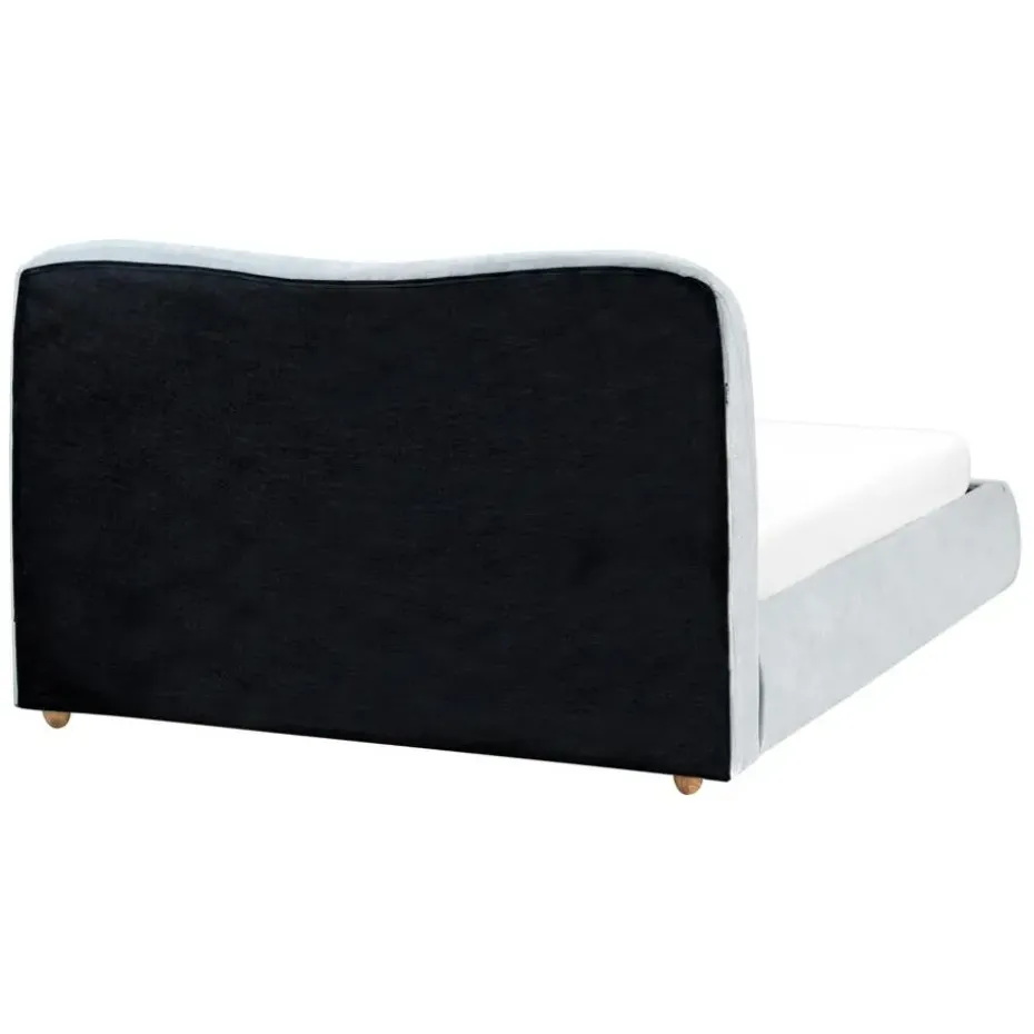 BLAGNAC - Tweepersoonsbed - Lichtblauw - 140 x 200 cm - Stof