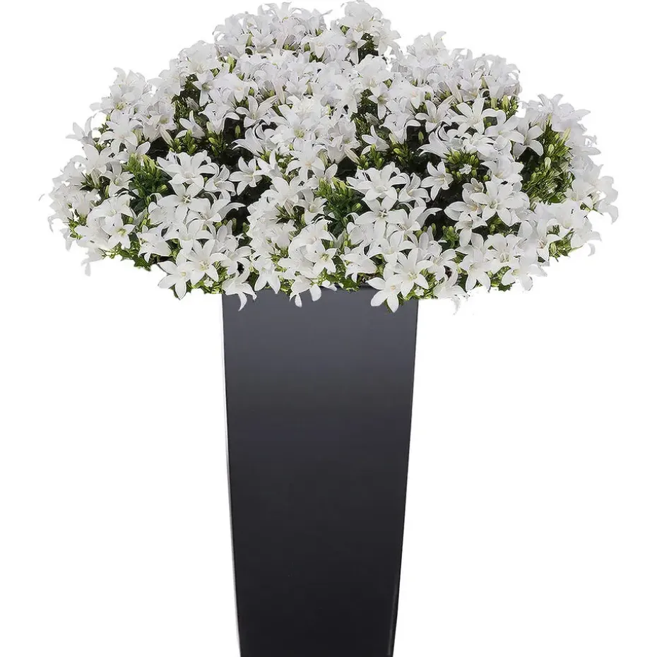 Bloempot/plantenpot Urbi - antraciet - 24 x 24 x 45 cm