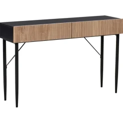 BLYTHE - Consoletafel - Zwart/Bruin - MDF
