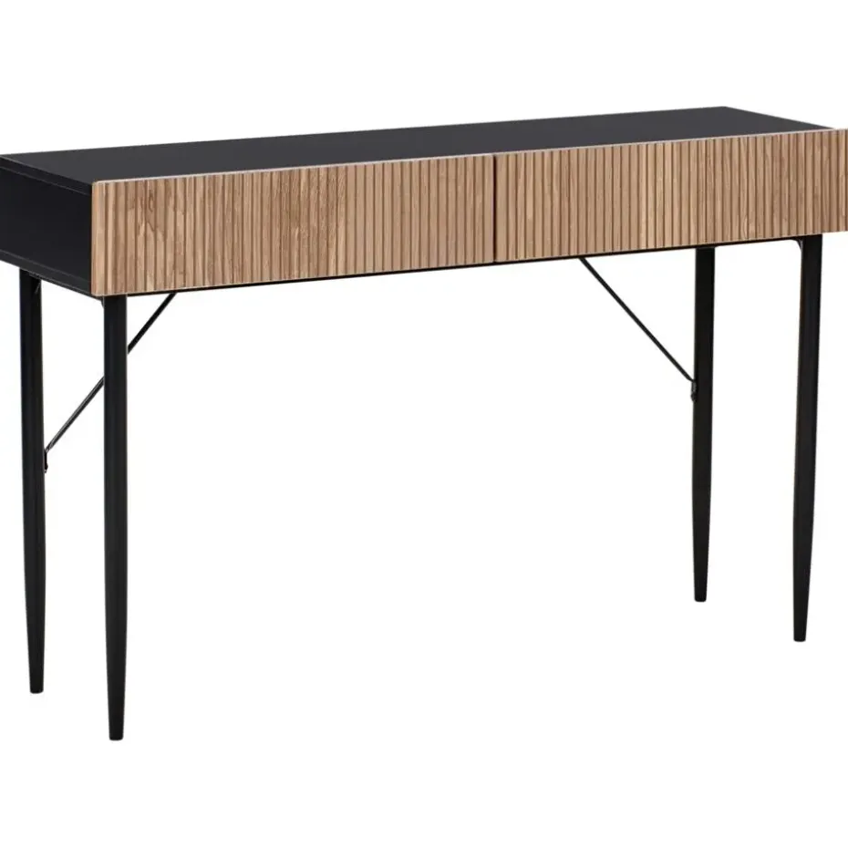 BLYTHE - Consoletafel - Zwart/Bruin - MDF