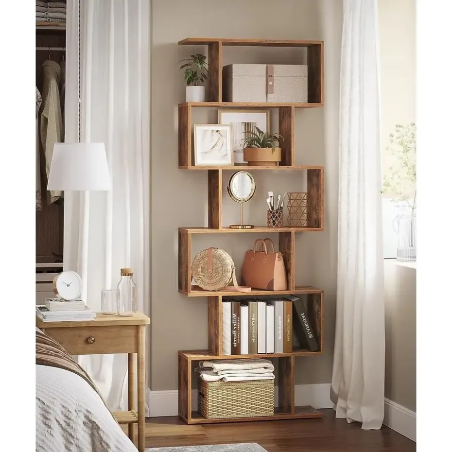 Bobbel Home - Boekenkast - Kubus - 6 Compartimenten - Bruin