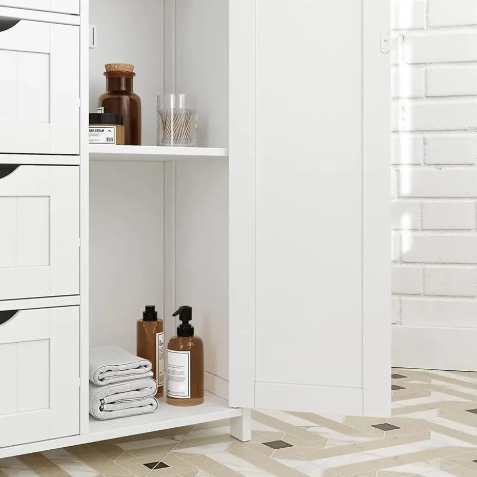 Bobbel Home Badkamerkast - 4 Lades - MDF - Wit
