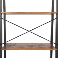 Boekenkast - industriële look - 56x137x34 cm - vintage bruin