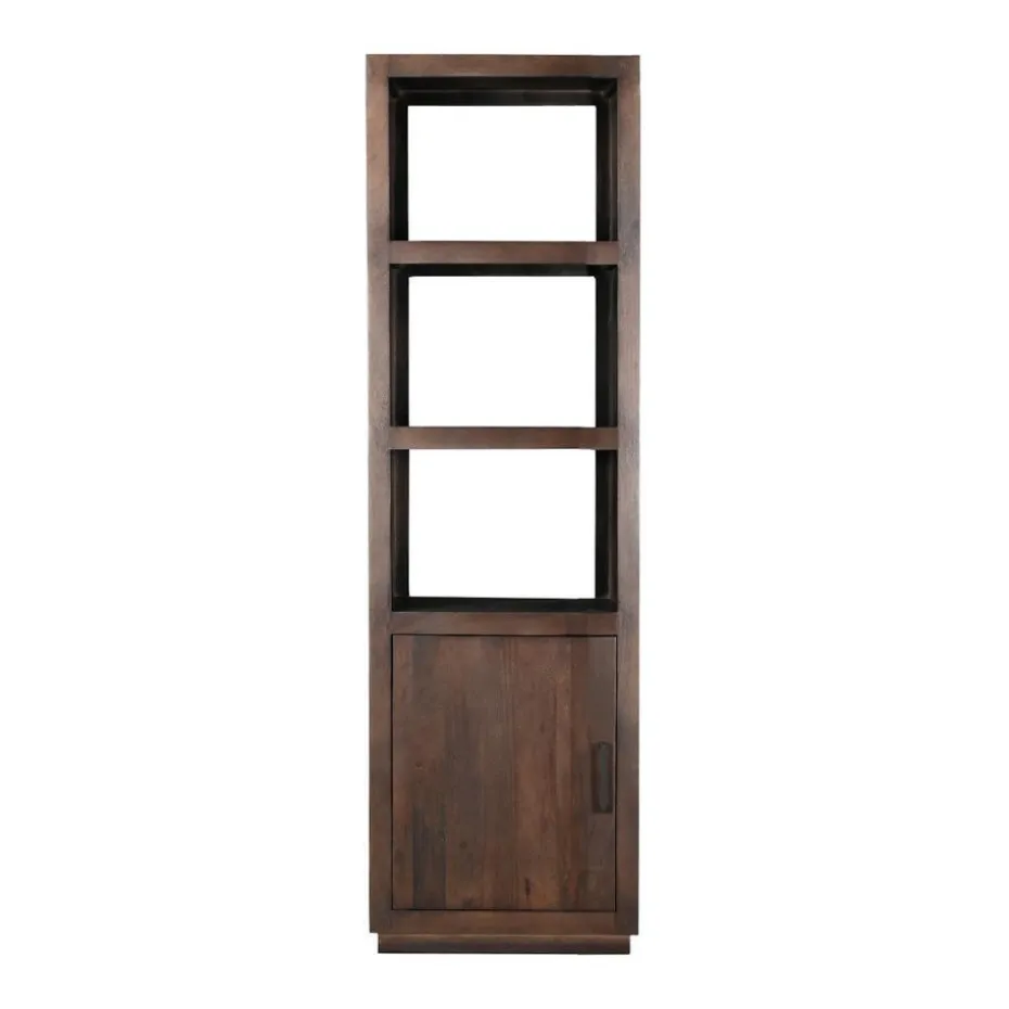 Boekenkast Bruin Mangohout - 45x60x200cm - Jaxx