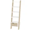 Boekenkast Delta 1-lade - wit/eikenkleur - 180,4x55,1x48,1 cm