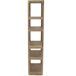 Boekenkast Naturel Mangohout - 80x40x200cm - Noëlle
