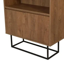 Boekenkast Walnoot Bruin Melamine - 80x36x182cm - Rea