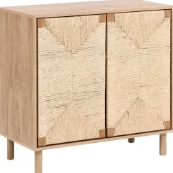 BONDI - Dressoir - Lichtbruin - 80 cm - Spaanplaat/Papiertouw