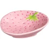 Bordje Aardbei - roze - aardewerk - 5,5x13,5x14 cm