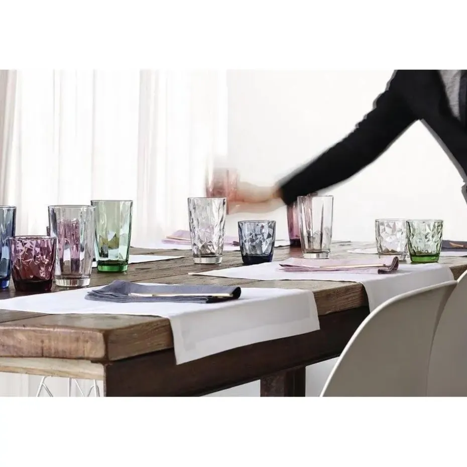 Bormioli Rocco Diamond waterglas - 39 cl - Blauw - Set-6