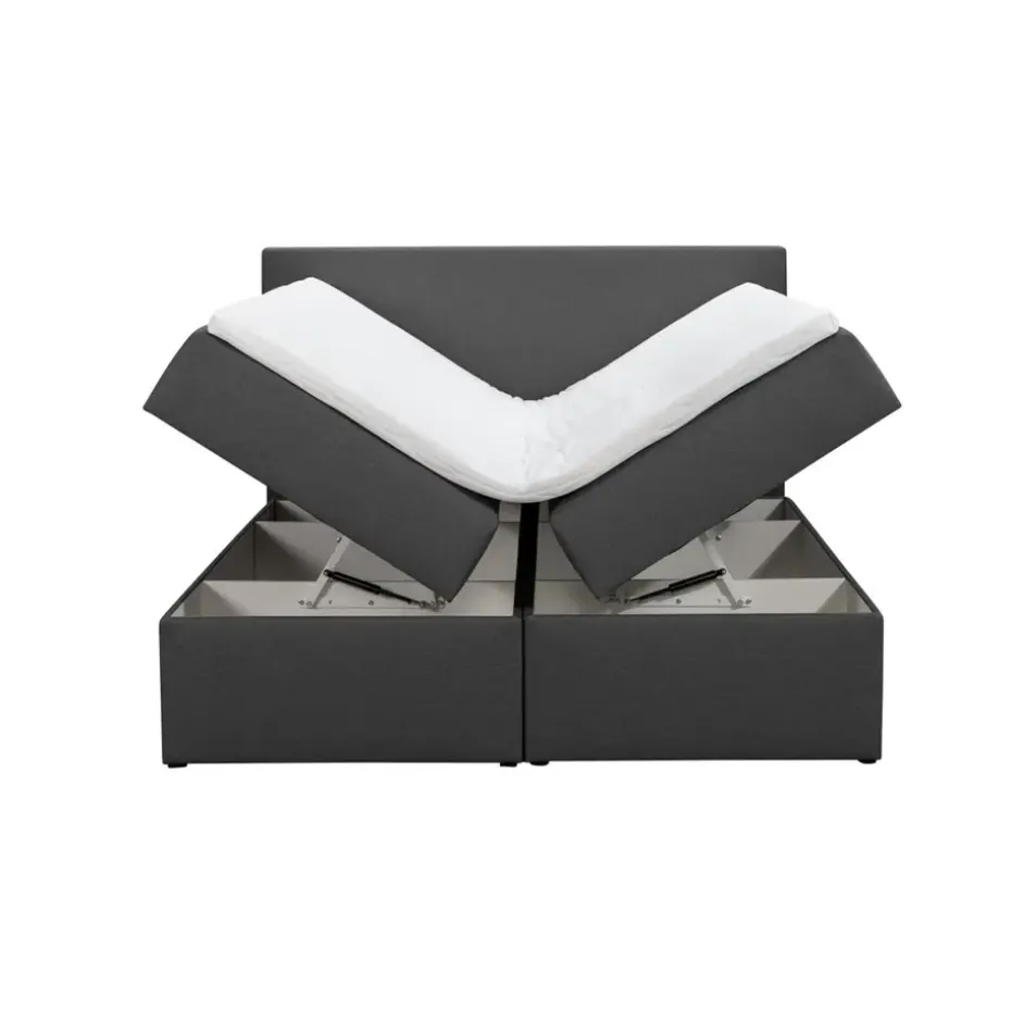 Boxcombinatie met opbergruimte Orebro 6-delig - antraciet - 160x200 cm