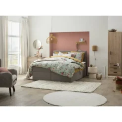 Boxcombinatie met opbergruimte Orebro 6-delig - taupe - 140x200 cm