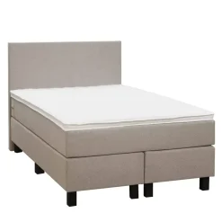 Boxspring Liv egaal - beige - 120x200 cm - vierkante poot