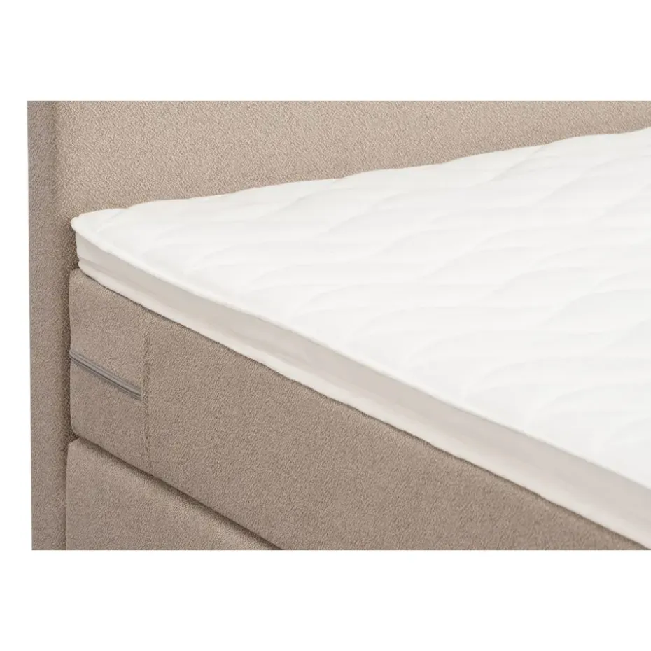 Boxspring Liv egaal - beige - 140x200 cm - ronde poot