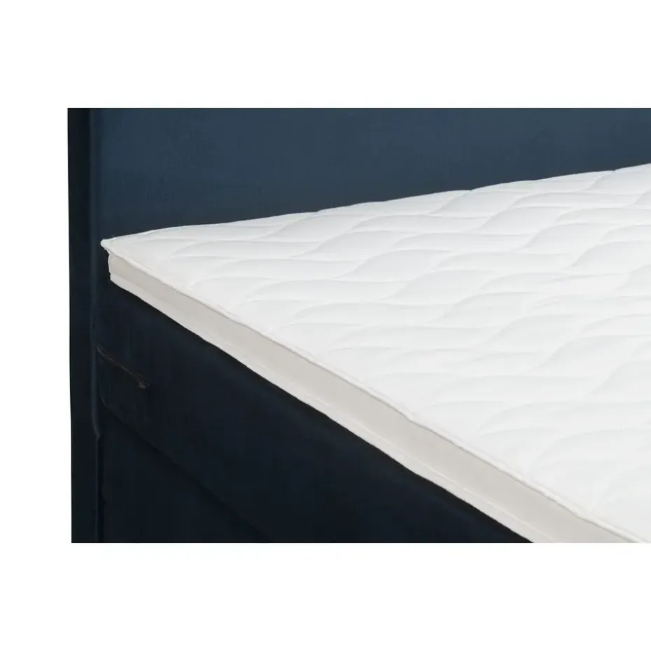 Boxspring Liv egaal - blauw - 160x200 cm - vierkante poot