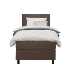 Boxspring Liv egaal - bruin - 90x200 cm - ronde poot