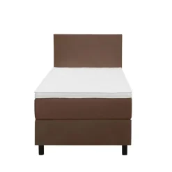 Boxspring Liv egaal - bruin - 90x200 cm - ronde poot