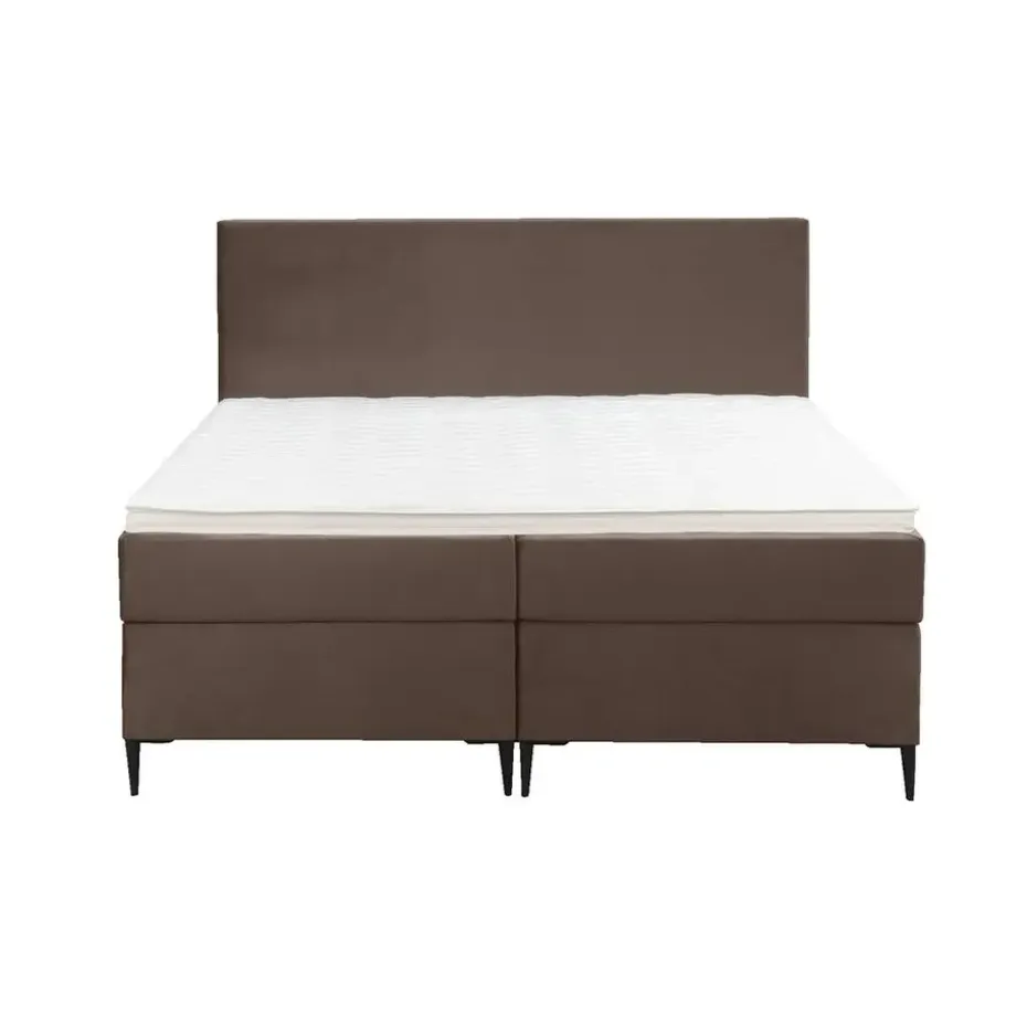 Boxspring Liv egaal - bruin - 180x200 cm - slanke poot