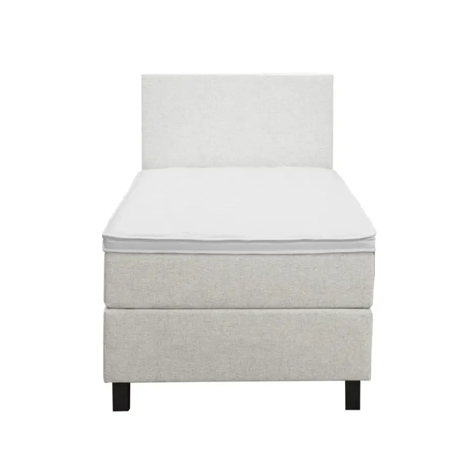Boxspring Liv egaal - ecru - 90x200 cm - vierkante poot